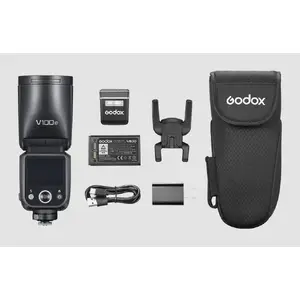 Compact flash Godox V100 Black 1.7s recycle time Battery powered