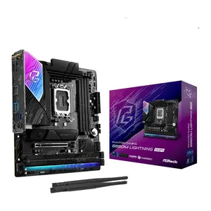 Материнская плата ASRock B860M Lightning WiFi — Intel B860, LGA1851, microATX, DDR5, 4 DIMM, Wi‑Fi 6E, 2.5Gb LAN, Thunderbolt 4