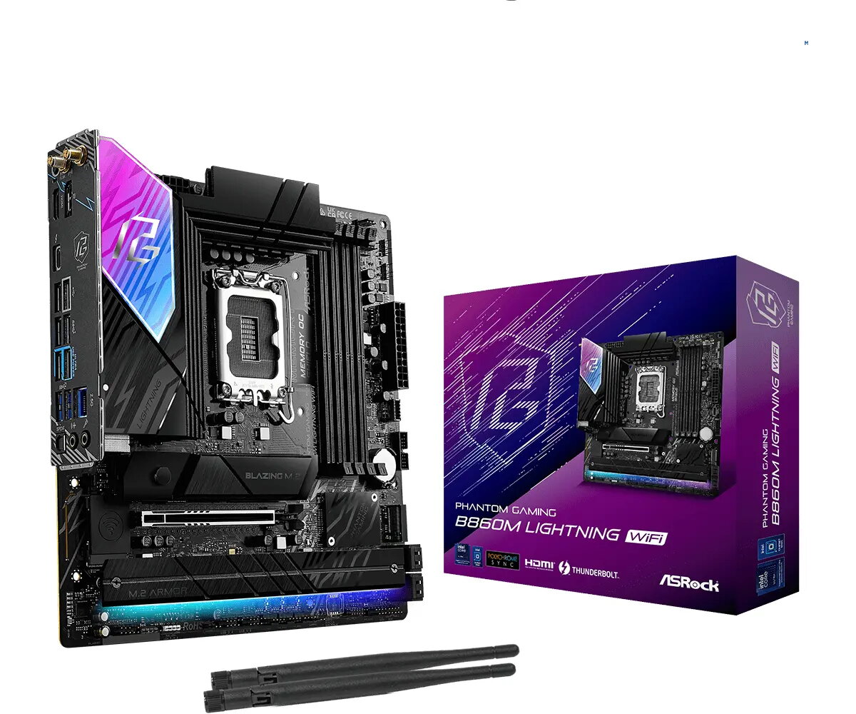ASROCK B860M Lightning WiFi Micro ATX
