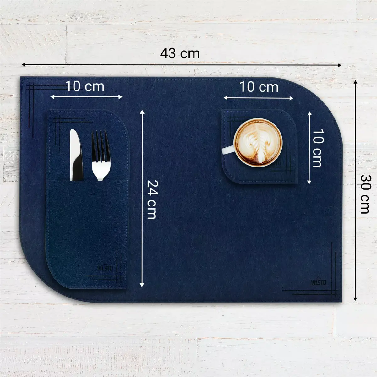 VILSTO felt placemats 18-piece set Photo 2