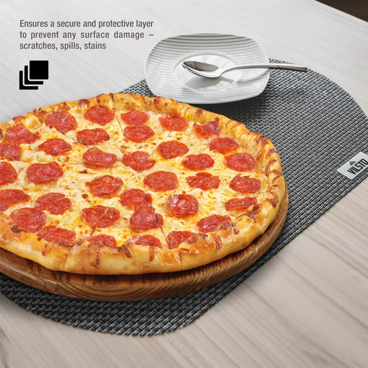 VILSTO PLACEMAT-SET-4pcs-WOVEN-GR подставки Photo 5