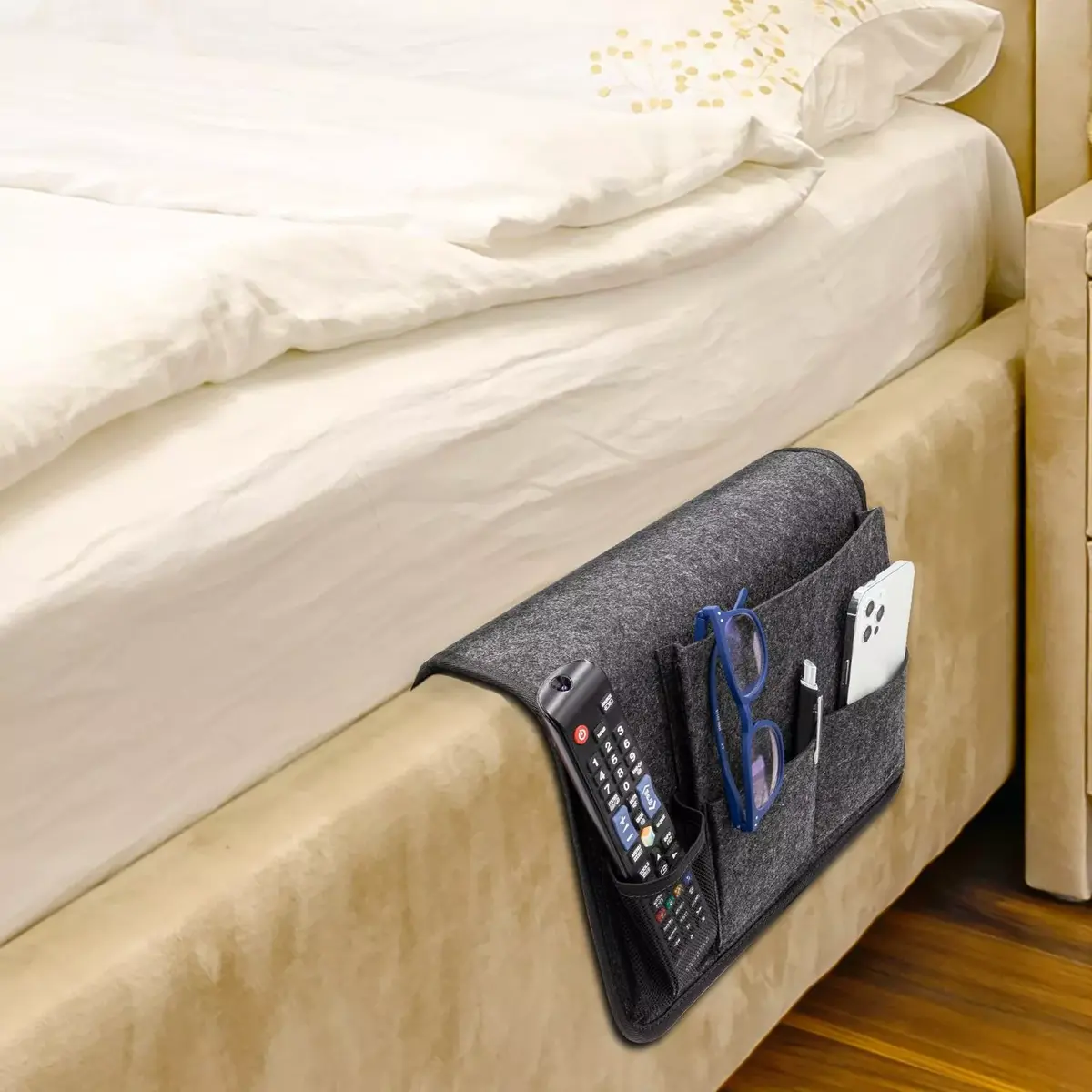 Bedside storage caddy VILSTO BEDSIDE-POCKET-DGREY Photo 2