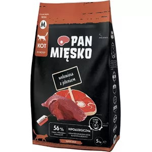 Сухой корм для кошек pan miĘsko Beef with Deer 5 кг