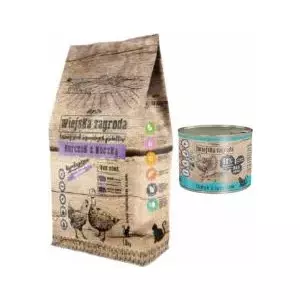 Сухой корм для кошек wiejskazagroda WZ-KOT-02-16KG Курица Утка 1,6 кг, для взрослых, белок 44%, жир 17%