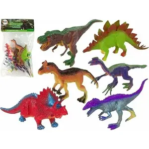 LEANToys dinosaur figures set, 6 colorful toy dinosaurs, model 14412