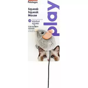 Игрушка Petstages писклявая мышка PS70377 для котят — небольшая плюшевая интерактивная игрушка