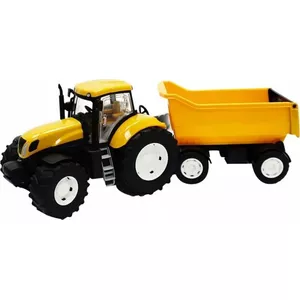Rotaļu traktors ar iztukšošanas piekabi tpk1 modelis CZ22031, bērnu braucamrīks