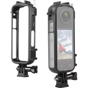 Puluz Frame Mount / Protective Case Frame for Insta360 X4 — Dual ISO Ports, Tripod Mount