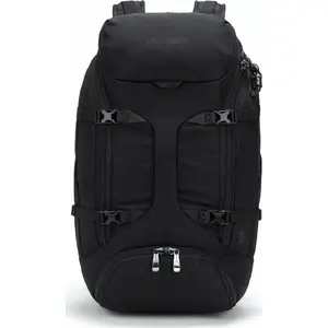 Travel backpack Pacsafe EXP35 — Black recycled polyester, 31×20×52 cm