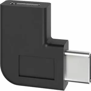 USB-C to USB-C adapter 90° by GOOBAY, black — USB Type-C to USB Type-C right-angle connector