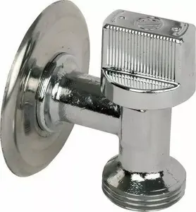 Угловой шаровой кран ARCO 1/2" x 3/4" для стиральной машины с рычажной ручкой (00729)