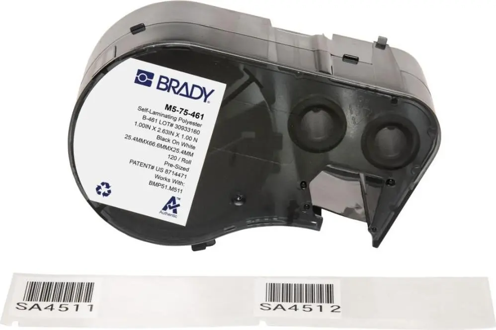 Etiķete Brady M5-75-461 poliestera pašlaminējoša 25