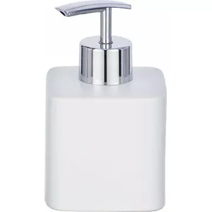 Дозатор жидкого мыла Wenko Hexa White — настенный для ванной и кухни