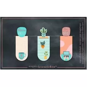 Magnetic Bookmarks Moses 12 pcs — model 444100, compact fold-over page markers for notebooks and books