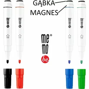 Маркeр для белой доски MemoBe MM351 с магнитом и губкой, зелёный