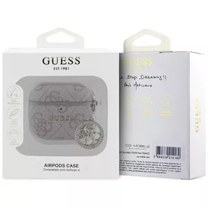 Protective case GUESS for AirPods 4 — 4G Strass Charm pink (model GUA4P4E4CDP)
