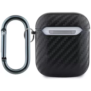 Aizsargmaciņš no PU ar Red Bull Carbon logotipu priekš AirPods 1/2 — melns