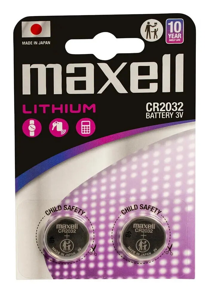 Maxell CR2032 Litija-mangāna dioksīda 3V vienreizlietojamā