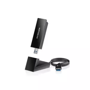 Беспроводной USB‑адаптер Netgear Nighthawk AXE3000 — Wi‑Fi 6E (802.11ax), тридиапазон 2.4/5/6 ГГц, 1200 Мбит/с, черный