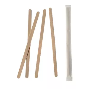 Paperwood stirring sticks Papstar 17.8 cm x 6 mm, individually wrapped, 1000 pcs