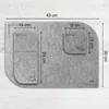 VILSTO PLACEMAT-SET-18pcs-LGREY felt placemats 18pc Photo 2