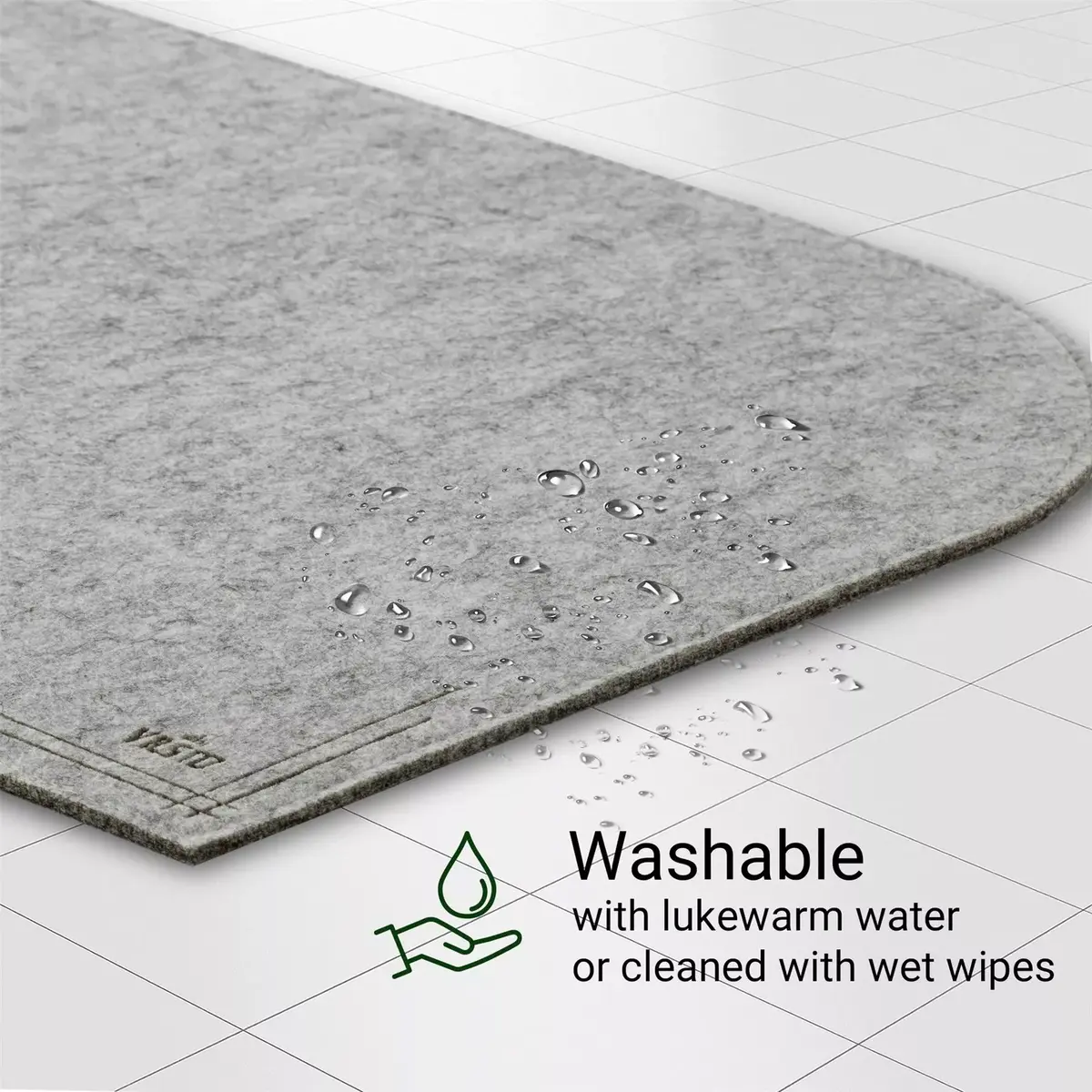 VILSTO PLACEMAT-SET-18pcs-LGREY felt placemats 18pc Photo 3