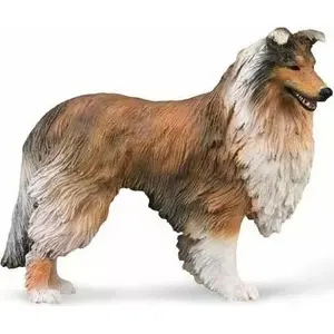 Collecta figurine — Scottish Shepherd Dog long-haired dog model, realistic animal figure