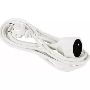 Elcan Extension Cord, 1 Socket, 5m, White