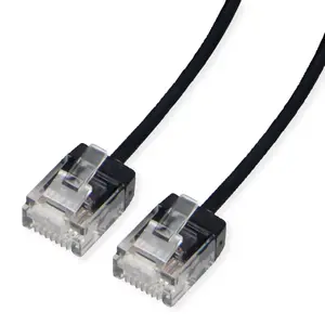 Networking cable ROLINE 21.15.4461 RJ-45 Cat6a 1 m Black