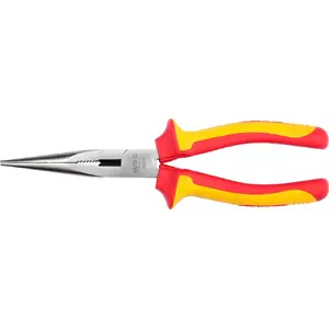 Needle-nose pliers YATO YT-21155, insulated handles 1000 V, 200 mm, red/yellow