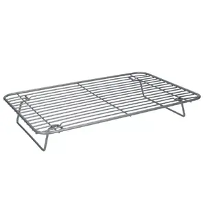Baking and cooling rack Masterclass GB40MCCER08GRY 35.5×23 cm, folding legs, grey carbon steel