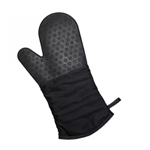 Oven Glove Lurch DE5500070090 Cotton and Silicone 30x40 cm Black, heat resistant to 240°C