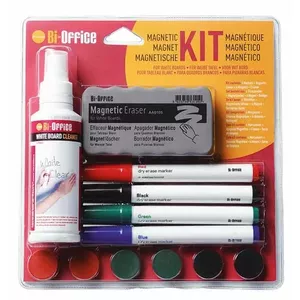 Accessory set for Bi-Office KT1010 board by Donau — multicolour markers (black, blue, green, red), 230×220 mm