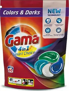 Veļas kapsulas Vizir Gama Colors & Darks — Vizir 60 kapsulas krāsainai un tumšai apģērbu mazgāšanai