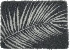 Insulating Pet Bed ZOLUX dry bed with plant pattern 75×95 cm, graphite