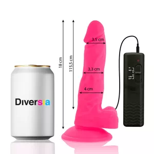 Vibrators DIVERSIA Silikons Rozā 18 cm 4 cm