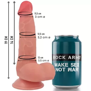 Dildo rock army Liquid Silicone Fox — 19 cm length, 3.2 cm diameter