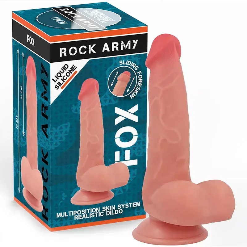 Dildo rock army Liquid Silicone Fox 19 см Photo 7