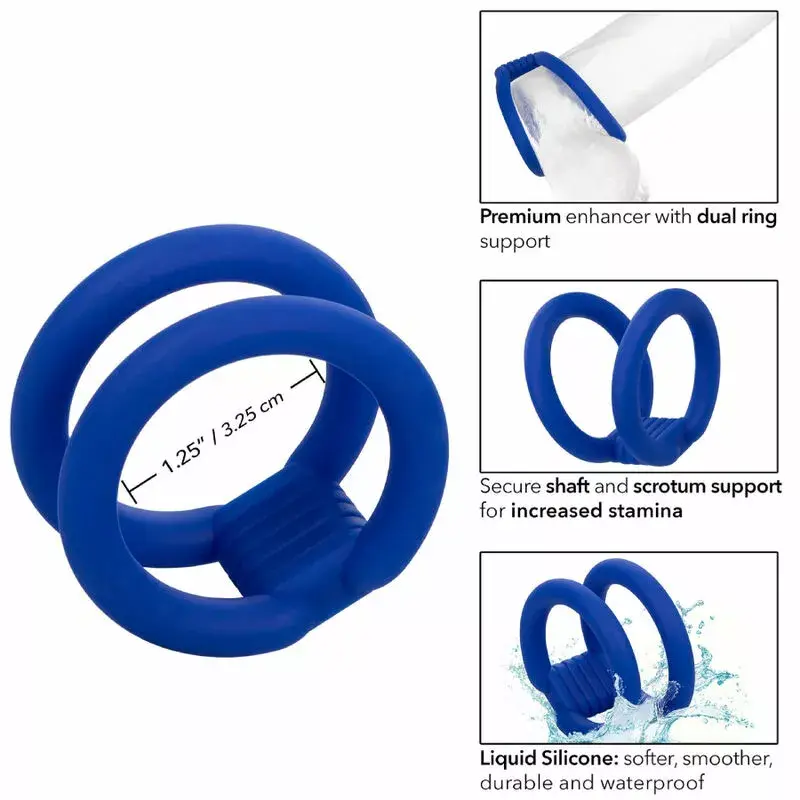 Клетка для пениса CALEXOTICS Admiral Dual Blue Photo 4