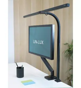 Galda lampa unilux STRATA, LED 12,7 W, regulējama 500–700 mm, melna, alumīnijs/ tērauds