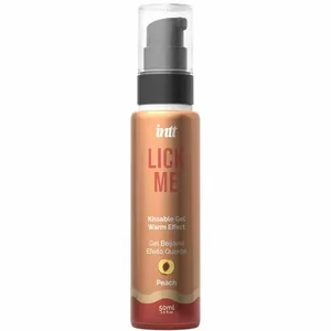 INTT LUBRICANTS съедобный гель LICK ME PEACH с эффектом тепла — ароматизированный интимный гель