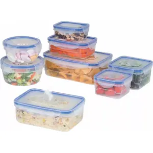 Food storage containers set Vilde 8 pieces with lids and silicone seals