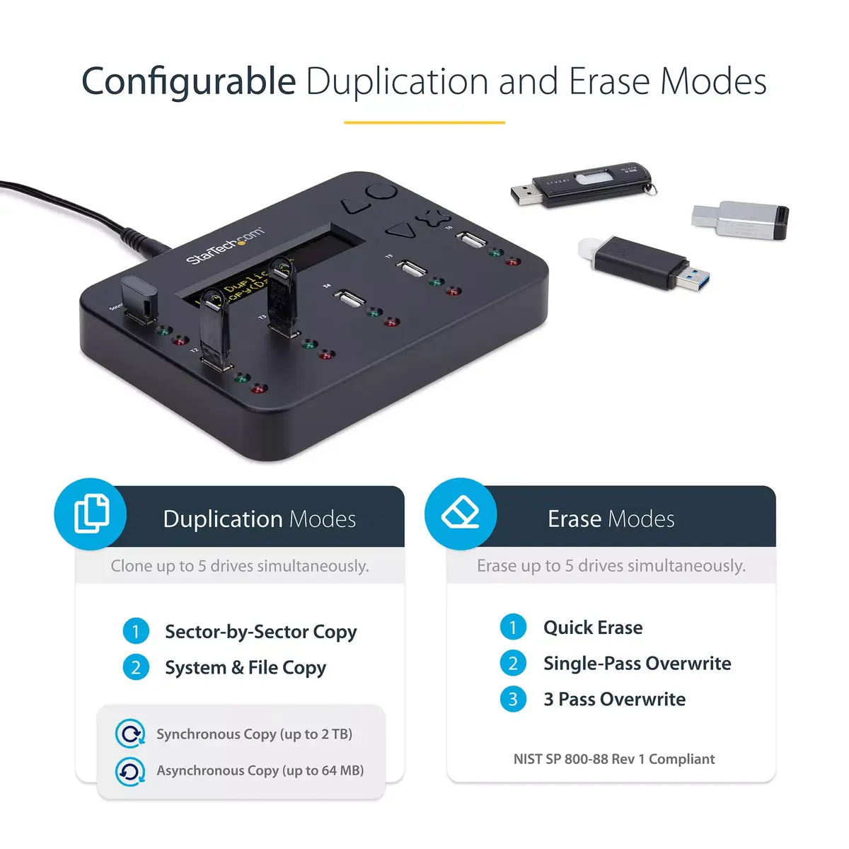USB flash drive duplicator StarTech.com 5 copies USBDUP15 Photo 8