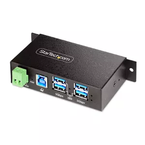 USB хаб StarTech.com 5G4AINDRM-USB-A-HUB USB 3.2 Gen 1 Type-B 5000 Mbit/s Чёрный