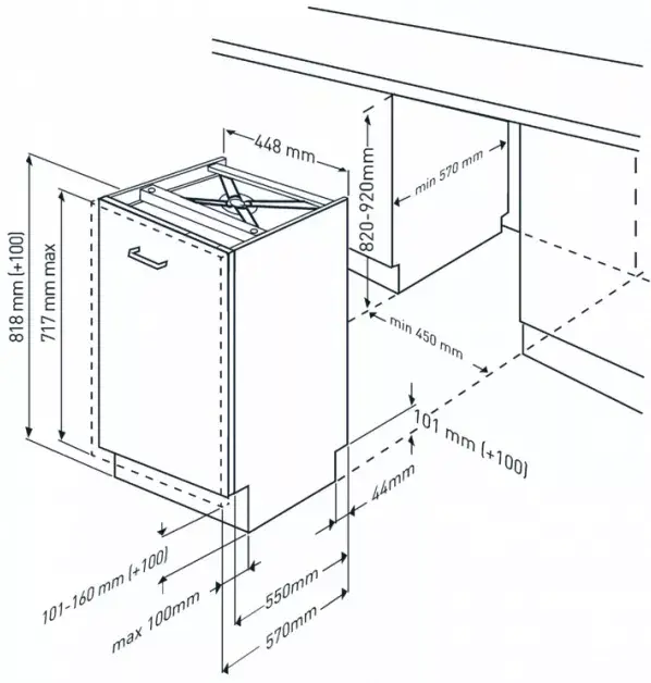 Встраиваемая посудомоечная машина Beko BDIS48E041Q Photo 4