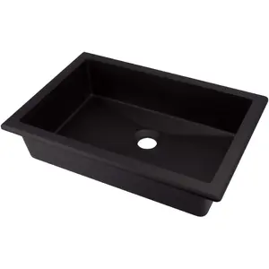 Undermount granite sink deante CQR_NU5U 1.5 bowl, black