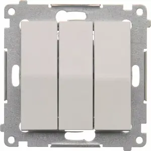Electrical switch Kontakt-Simon DW31L.01/11, white, plastic housing, IP20, 250V AC, 10A, 75×34 mm