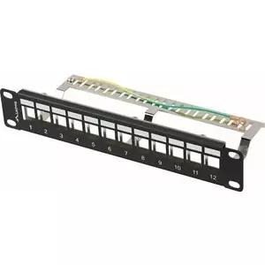 Patch panel LANBERG PPKS-9212-B 12-port 1U 10" FTP