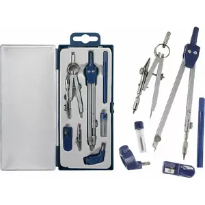 Compass set Titanum 7 elements in case model 3007c by Titanum — drawing and drafting tools