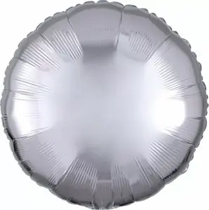 Toy balloon AMSCAN 9914086-92, foil material, silver, pack of 10